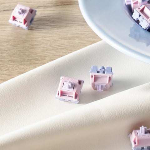 V3 Fairy Linear Silent Keyboard Switches For Mechanical Gaming Keyboard 5 Pin 50 gf displayed on a table
