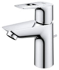BauLoop Single Handle Bathroom Faucet With 1.5 GPM Flow Chrome Finish And Ceramic Cartridge Includes Waste Drain Stainless Flex Lines
