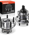 2-Pack Rear Wheel Bearing and Hub Assembly with ABS & 5-Lug, Sealed Ball Bearing Rear Hub Replacement for Buick Cadillac Chevrolet Pontiac 1991-2011
