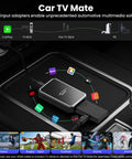 Car TV Mate Pro Wireless CarPlay Adapter 2 In 1 Magic AI Box Turns Your Car Screen Into TV With HD Media Port in a car