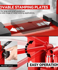 Movable stamping plates of Heavy Duty 30 Ton Hydraulic Shop Press With Movable H Frame Plate For Auto Mechanics And Metal Fabrication.