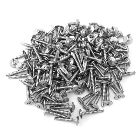 410 Stainless Steel Washer Screws Self Tapping Flat Head With Phillips Drive Self Drilling Hardware Kit Bulk Pack