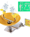 Wall Mounted Eye Wash Station With Dual Nozzles And Internal Filtered Water For Fast Emergency Eye Wash And Eye Irrigation