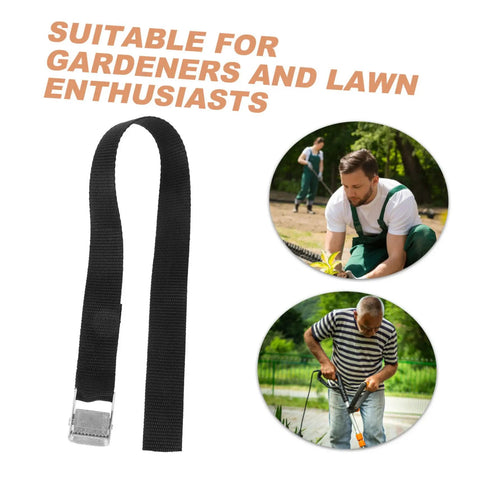 8 Pcs Lawn Aerator Shoes Straps Durable Fixing Bands For Gardening Footwear with gardeners using tools outdoors