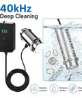 Portable Handheld Ultrasonic Cleaner, Smooth 40KHz Deep Clean For Rings Glasses And Fresh Produce, 120W Smart Digital Timer, Sturdy Stainless Steel Tank, Solid Performer Daily Driver in use for deep cleaning small items.