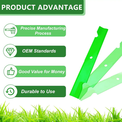 52 Inch Mower Blades For Scag Ex Mark Tiger Cub Wildcat Turf Tiger Decks Medium Lift 3 Pack Replacement Blades product advantage