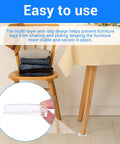 Premium Clear Furniture Leveler Pads 8 Pack Non Slip Rubber Wedges For Uneven Floors under chair leg for stability and support.