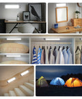 Slim USB Rechargeable 30 LED Under Cabinet Lights 2 Pack Motion Activated Night Lights For Kitchen Cupboard And Closet