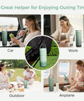 Portable Breast Milk Cooler For Travel Featuring 24 Hour Ice Free Cooling And Double Wall Insulation in various settings.