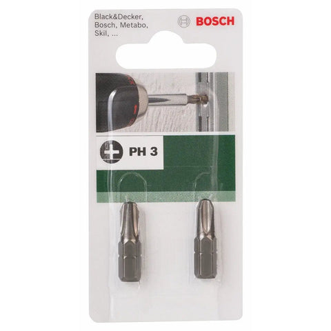 Hella Durable PH3 Philips Screwdriver Bits Delivered In A Convenient Two Piece Set on packaging for easy storage.