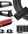 Large Cable Management Clips For Under Desk Cable Organization No Mess Wire Clips For Computer PC Network TV Ethernet Cables Strong PA66 Material With Upgraded Adhesive 20 Pack, showing clips in various angles and adhesive features.