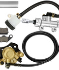 Go Kart Brake Master Cylinder Caliper Bolt On Kit With 69 Inch Hydraulic Hose For Coleman KT196 GK200 196cc 6.5HP Replacement Parts Includes Bleed Air Instructions Powersports Caliper Assembly