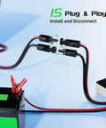10 AWG Solar Panel Extension Cable 20 Feet Dual Conductor With Male And Female Connectors in plug and play setup