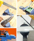 Various uses of 2-In-1 Dual-Purpose Bench Vise And Table Vise With End-Point Locking Device Portable Universal Clamp-On Vise Rotates 360 Degrees 3.0 Inch Jaw For Heavy-Duty Precise Metalworking Projects Blue