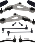 10 Piece Beefed Up Front Suspension Kit For 2013 To 2020 Nissan Pathfinder And Infiniti QX60 JX35 Includes Front Lower Control Arm With Ball Joint Sway Bar End Links And Outer Inner Tie Rods