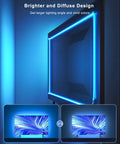 LED Backlight Kit for 40 to 75 Inch TVs With Power Supply and Remote, featuring blue ambient lighting for enhanced visuals.