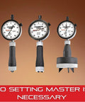 Inch Reading Dial Indicator Internal Chamfer Gage For 90 To 127 Degree Angles And 0 To 1 Inch Range With padded grips, no setting master needed.
