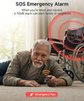 110dB Vibration Car Alarm With 10 Level Sensitivity Adjustable Wireless Remote Anti Theft Device For Car Truck RV Motorcycle And E Bike Loud Security Alarm To Deter Thieves And Protect Your Ride. SOS emergency key shown in hand.