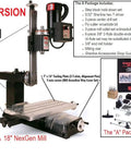 Metric NexGen 18 Inch Milling Machine With Package A For Precision Milling In Education Lab Or Workshop Includes NexGen Core Upgrades CNC Upgrade Not Included But Available Separately A Solid Step Up For Your Shop From Classic Models