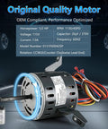 Heavy Duty 1/2 Hp 4 Speed Blower Fan Motor Compatible With Goodman Furnace Replacement 0131F00042 115V 1130 Rpm 7A HVAC Blower Motor with wires