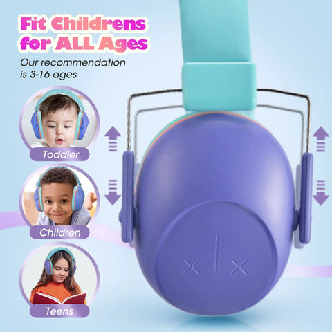 Kids Noise Cancelling Headphones With Up To 29dB Noise Reduction, Soft Headband, Low Pressure Ear Muffs for all ages