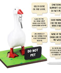 Magnetic Goose Key Holder With Wooden Base Interchangeable Signs And Writable Chalk Signs Chalk Accessories Cute Resin Statue Decor For Home Or Office Goose Not Included Awesome Gift Idea For Housewarming Or Office Decor Fans