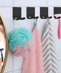 Heavy Duty Self Adhesive Razor Holder And Shower Hook Set In Stainless Steel Stick On Wall Hangers For Bathroom And Kitchen 2 Pack