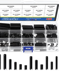 416 Piece Roll Pin Assortment Set M1.5 To M6, Black Finish, 65Mn Steel Durable Pins, 13 Sizes, Sorted In A Plastic Box
