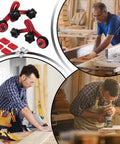 Heavy Duty Bearing Roller Featherboard Featuring An Angled Pulley Track To Stop Kickback Cold And Deliver Rock Solid Stability For Smoother Woodworking Feeding And Pro Level Precision in use with a table saw.