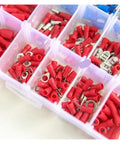 Check Out This Super Cool 720 PCS Assorted Insulated Electrical Wire Crimp Cable Connector Kit With Spade Butt Ring Fork And Lugs That Are Totally Rad For Any Pro Or DIY Electrician Needing Quality Rolled Terminals Today., red insulated wire connectors in organizer box