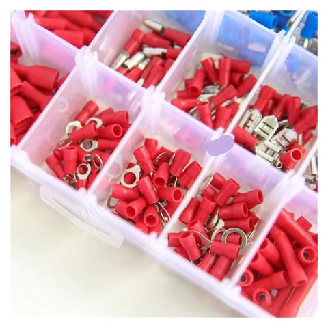Check Out This Super Cool 720 PCS Assorted Insulated Electrical Wire Crimp Cable Connector Kit With Spade Butt Ring Fork And Lugs That Are Totally Rad For Any Pro Or DIY Electrician Needing Quality Rolled Terminals Today., red insulated wire connectors in organizer box