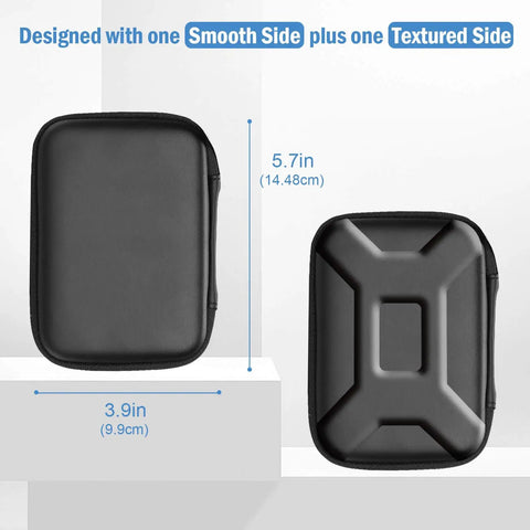 Durable 2.5 Inch External Hard Drive Case For Most Portable HDD And SSDs Fits Seagate Portable Backup Plus Expansion Game Drive One Touch Western Digital Elements My Passport Toshiba Canvio Basics Samsung T9 USB 3.0 Travel Carrying Case Black