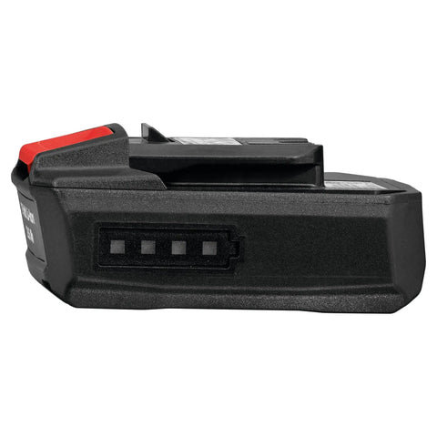 Side view of Battery Pack B 12/2.6 for Cordless Systems 10.8V Replacement Power Pack, featuring a durable design and indicator lights.