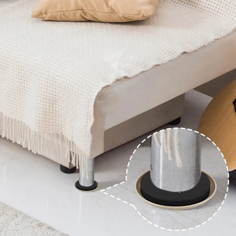 20 Pack Carpet Furniture Sliders 3.5 Inch Round Moving Pads under sofa leg for easy movement on flooring.