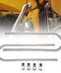 44-inch stainless steel flexible heater hose kit with two hoses and four chrome caps