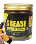 Industrial Grease For Hammer Bit Drills And Bearings 250G Heavy Duty Lubricant jar with electric drill in hand