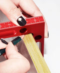 Aluminum Alloy 90 Degree Positioning Square Right Angle Clamp For Woodworking, 4.7 By 4.7 Inch Corner Tool in use for marking wood