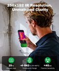 Man using 3D Thermal Imaging Camera For Android And PC With Precise Readings, Pro-Grade 512x384 Thermal Sensor And 256x192 IR Resolution