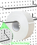 4 Pack Pegboard Towel Holders Hooks For Paper Towels And Kitchen Towels Great Pegboard Organizer For Workshop Garage And Kitchen Fits One Eighth Three Sixteenths And One Quarter Inch Metal Pegboards Shop Ready And Sturdy. Mounted horizontally on metal pegboard with paper towel roll.