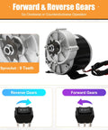Turn Your Ride Into An Electric Powerhouse With This 24V 250W Dual Wheel Cart Conversion Kit showing motor and gear switches