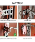 Step-by-step installation of Premium Portable Door Lock 2 Pack Pink For Extra Privacy And Home Security At Home, Hotel Or On The Road