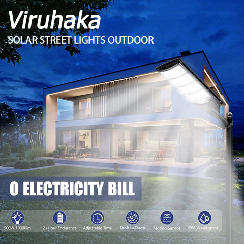 Outdoor Solar Flood Lights With Motion Sensor And Remote Control Waterproof Dusk To Dawn Led Street Lights for house exterior