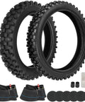 Dual Front 2.50-14 And Rear 3.00-12 Tire Tube Set For Dirt Bikes with tubes and patches for off-road bikes