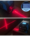 4 In 1 Laser Tape Measure With Laser Level Crosshairs, Pro Grade 130 Feet 40 Meters Distance And 16 Feet 5 Meters AutoLock Tape, Backlit LCD Display In Feet Inches Meters Millimeters, IP54 Aluminum Body For DIY Construction And Interior Design on floor