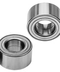 Front Wheel Bearing Replacement Kit 2 Piece For Toyota Camry Sienna Highlander Avalon Matrix Solara Mazda 6 CX 7 Lincoln MKX Lexus ES330 ES350 RX400h Pontiac Vibe Reliable Hub Assembly For Smooth Ride And Safety, shown with two wheel bearings