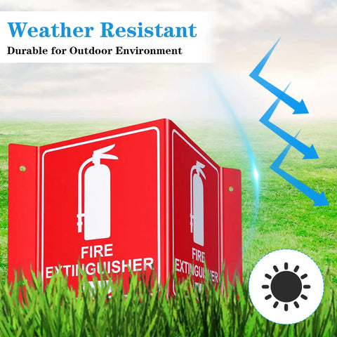 Fire Extinguisher Sign With Down Arrow Acrylic 8 By 6 Inches 4 Pre Drilled Holes With Screws Included Easy Install Indoor Outdoor Use For Home Office Business Safety Wall Decor