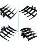 Top view of 5 Tooth Wide Backhoe Rake Attachment For 0.8 To 1.8 Ton Mini Excavators Perfect For Land Clearing Debris Removal