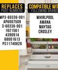 Replaces part numbers for Evaporator Fan Motor Replacement For Whirlpool Maytag Amana Crosley Refrigerator Fridge Drop In Easy