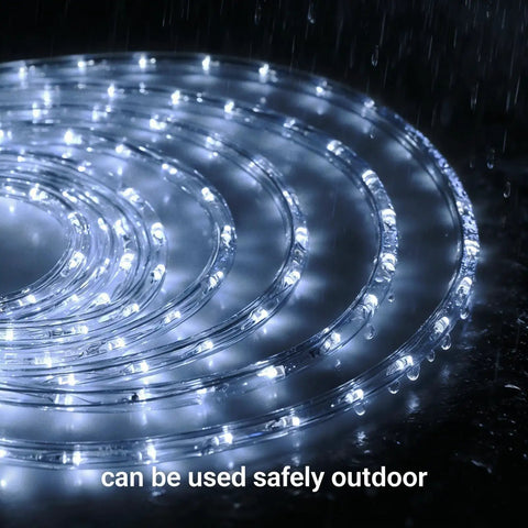 100Ft Purple LED Rope Lights For Indoor Outdoor Decor, Waterproof IP65, 110V Safe Electrical, Ideal For Deck, Patio, Backyard, Halloween And Christmas Parties, Flexible Copper Wire, Durable Indoor Outdoor String Lights