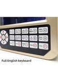 Digital Load Cell Weight Indicator With LCD Display Controller For Heavy Duty Batching And Floor Scales Delivering Zero Drama Calibration Straight Up Precision And Smooth Tracking full English keyboard close-up with buttons and LCD screen